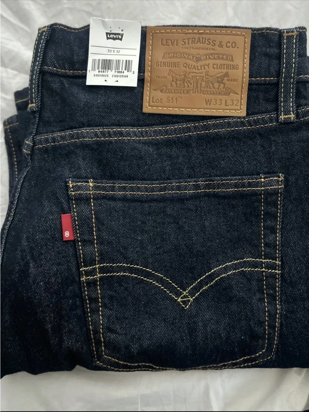 Levi's Dark Blue Raw Denim Jeans